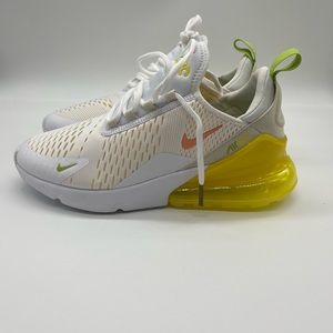 Nike Air max 270 white yellow strike crimson bliss women new no box